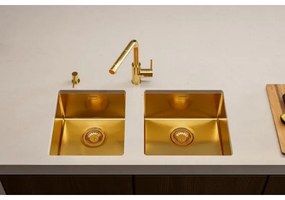 Chiuvetă de bucătărie ALVEUS 1103381 QUADRIX 45x45 cm bronz