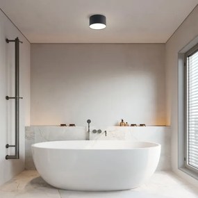 Brilagi - Plafonieră LED pentru baie FORIS LED/9W/230V Ø 9 cm, negru, IP44