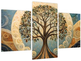 Tablou – Arborele vieții și spirale (90x60 cm)
