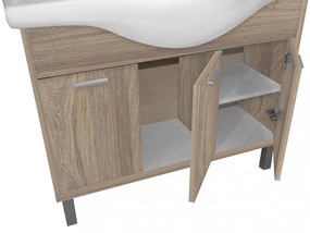 Dulap inferior pentru mobilă Nerva 85 cm, cu lavoar, ulm Rauna
