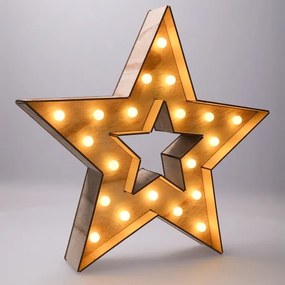 Brilagi - Decorațiune LED de Crăciun, stea, 38 x 40 cm, alimentare 2x AA