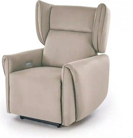 Fotoliu recliner GELATO, bej, stofa clasica, 83x91/161x95/109 cm