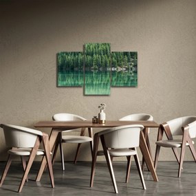 Tablou - Coniferi lângă lac (90x60 cm)