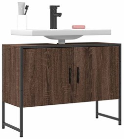 vidaXL Dulap chiuveta de baie, stejar maro, 80x33x60 cm, lemn compozit