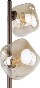 Brilagi - Lampă de podea VULCANO 3xG9/8W/230V bronz/bej fumuriu