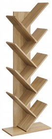 Biblioteca in forma de copac EXEL in decor stejar sonoma, 141x50cm