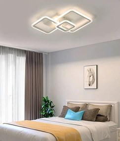 Lustra LED G3816 WH – 88W, cu telecomanda, 3 temperaturi de culoare