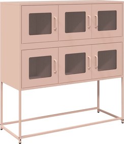 vidaXL Dulap, roz, 100,5x39x107 cm, oțel laminat la rece