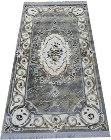 Set 3 covoare BRASOV, 80x600 cm, forma dreptunghiulara, acril, gri/alb