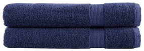 vidaXL Prosoape premium SOLUND 2 buc bleumarin 100x200cm 600gsm