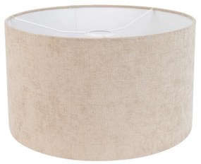 Abajur din material textil maro deschis rotund 35/35/20
