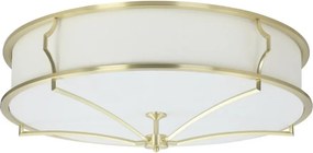 Lustra aplicata din metal auriu satinat si tesatura crem Stesso PL L