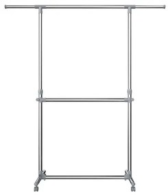 Cuier de podea mobil LINEA, argintiu