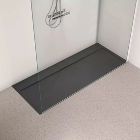 Cadita de dus dreptunghiulara Ideal Standard i.life Ultra Flat S negru intens 170x70 cm