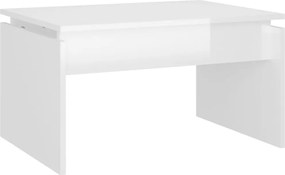 vidaXL Măsuță de cafea, alb extralucios, 68x50x38 cm, lemn prelucrat