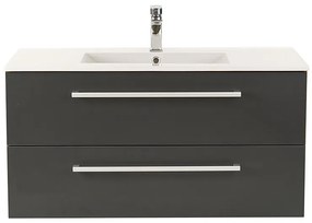 Dulap inferior Vario Clam 100 cu lavoar stejar-antracit