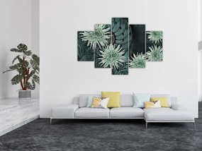 Tablou - Flori verzi (150x105 cm)
