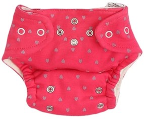 Set Scutec Pânză ECO Mamatti - chiloți + 2 x scutec, mărime. 3–8 kg, Inimi 5-14 kg