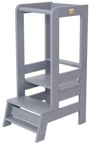 Turn de învățare gri din lemn de pin Montessori – Meowbaby