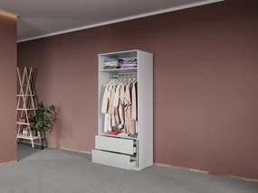 Dulap dormitor Alb Levi C02
