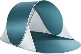 Cort de plaja cu deschidere instantanee SUNSHADE 190x120 cm, albastru inchis/alb