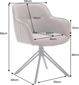 Set 2 scaune Pivotante, Piele Naturala, Maro, Euphoria