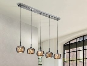 Lustra LED moderna cu 5 pendule diam.L-105cm, H-130cm, ARIAN SV-193539