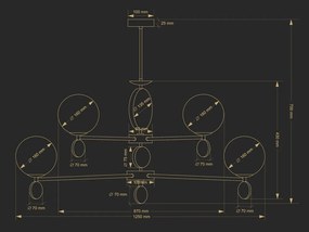 Lustra cu 4 brate design clasic realizata manual DIMARO