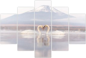 Tablou - Lebede îndrăgostite (150x105 cm)