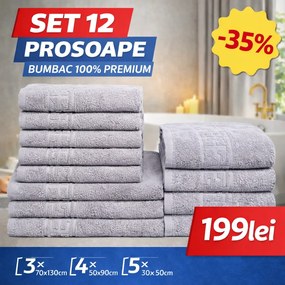 Set 12 Prosoape Premium Bumbac 100% – Moi &amp; Absorbante 🔥