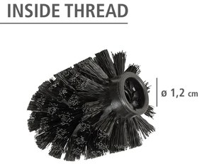 Perii de WC argintiu-lucios 4 buc. din oțel inoxidabil Ø8cm – Wenko