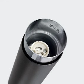 Spot Sollux SL.1409 NERO 1xGU10/10W/230V 22,5 cm negru/crom lucios