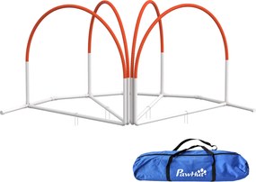 PawHut Kit de Antrenament cu Obstacole pentru Animale de Companie, Set Echipament de Agilitate pentru Câini, 89x69x99 cm, Portoccaliu | Aosom Romania