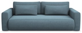 Canapea albastru-deschis extensibilă/cu spațiu de depozitare 238 cm Kapua – Makamii