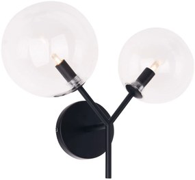 MaxLight Lollipop plafonier 2x40 W negru-transparent W0277