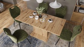 Mazzoni ASTON MINI Stejar Artisan - MĂSUȚĂ DE CAFEA MODERNĂ EXTENSIBILĂ REGLABILĂ PE ÎNĂLȚIME MASĂ TRANSFORMABILĂ
