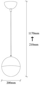 Lustră albă/aurie cu abajur din sticlă ø 20 cm Bastos – Opviq lights