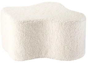 Puf de copii crem cu tapițerie din țesătură bouclé Cloud – Wigiwama
