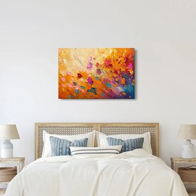 Tablou - Pictură flori colorate (90x60 cm)
