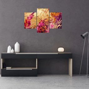 Tablou - Pictură abstractă de flori II. (90x60 cm)