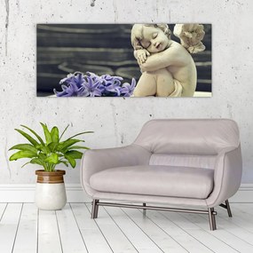 Tablou - Înger cu floare (120x50 cm)