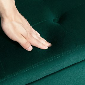 HOMCOM Polsterbank mit Stauraum, Armlehnen, Material textil din poliester de tip catifelat, Lemn de cauciuc, 107 x 42 x 65 cm, Verde | Aosom Romania