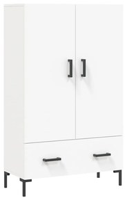 vidaXL Dulap înalt, alb, 69,5x31x115 cm, lemn prelucrat