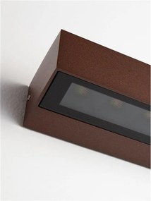 Aplica exterior corten liniara 22cm IP65 LED CCT PRISMATIC