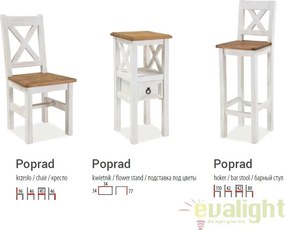 Scaun de bar din lemn design scandinav POPRAD POPRADHORB SM