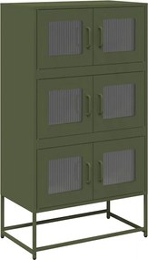 vidaXL Dulap înalt, verde măsliniu, 68x39x123 cm, oțel