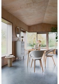 Masă de dining rotundă extensibilă cu blat cu aspect de lemn de stejar cu blat suplimentar ø 120 cm Twist – Zuiver