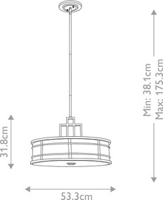 Feiss FE-FUSION-P-L-PNBR - Candelabru cu tijă FUSION, 3xE27/40W/230V, auriu