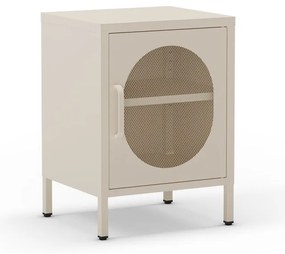 Noptieră crem din metal Diora – Marckeric