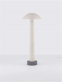 Stalp LED din ciment alb pentru exterior IP65 Tura H-55cm